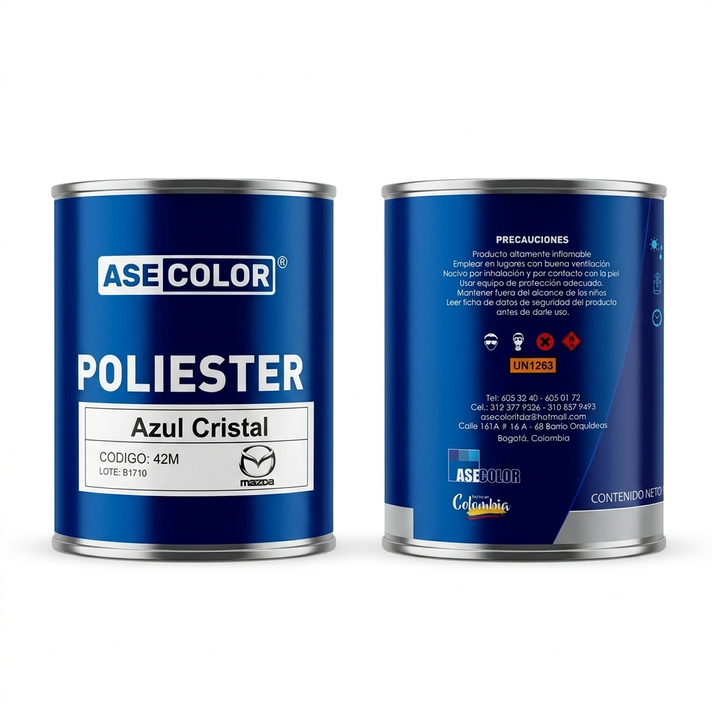 ASECOLOR Poliester Automotriz – Familia Azules