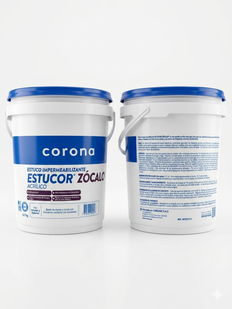 ESTUCOR ZÓCALO Acrílico — Estuco Impermeabilizante Bajo VOC