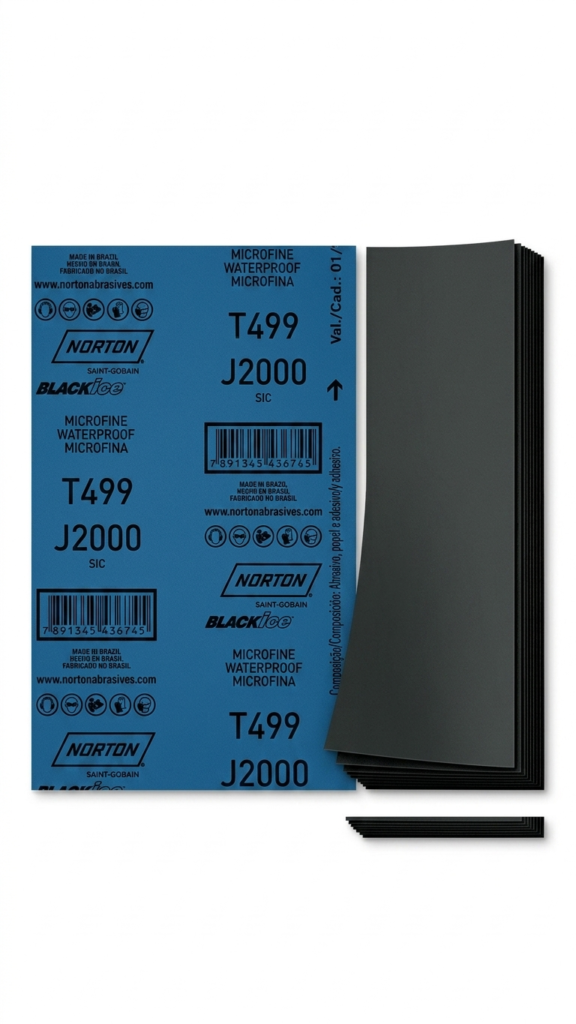 Lija Norton® Black Ice™ T499 Microfine / T401 Waterproof — Acabado Automotriz Premium