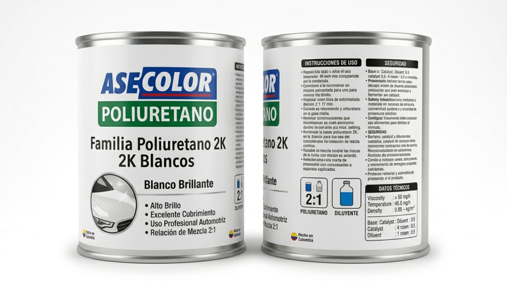 ASECOLOR Poliuretano 2K – Familia Poliuretano 2K Blancos