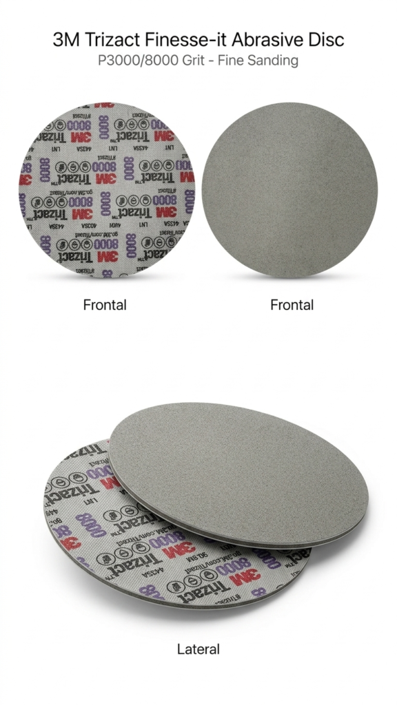 Abrasivo Foam 3M™ Trizact™ Hookit™ 8000 - 443SA — Pre-Pulido Espejo (Pintura Automotriz Premium)