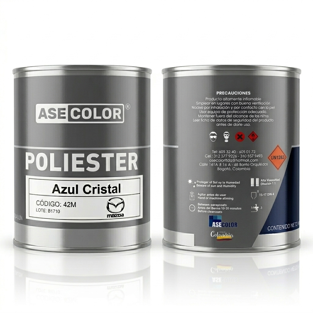 ASECOLOR Poliester Automotriz – Familia Grises