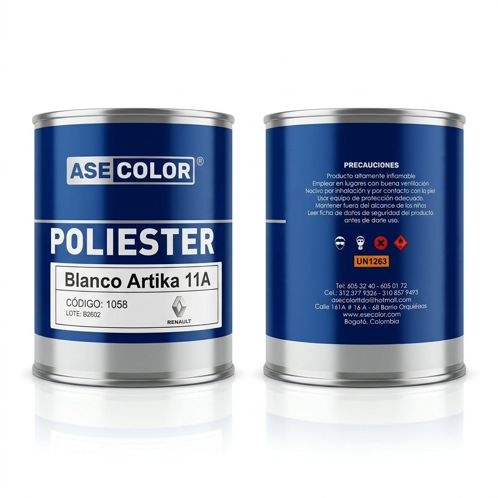 ASECOLOR Poliester Automotriz - Familia Blancos