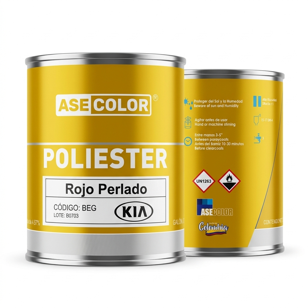ASECOLOR Poliester Automotriz – Familia Amarillos