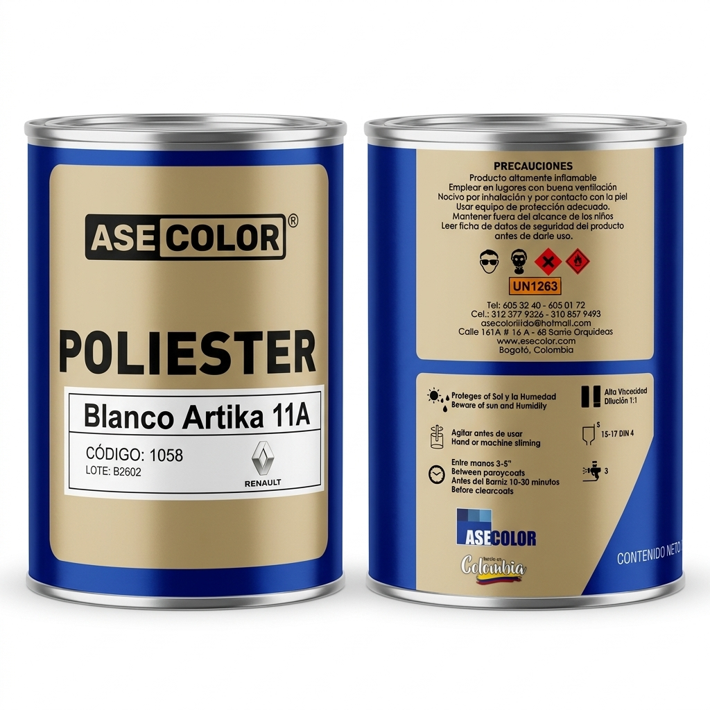ASECOLOR Poliester Automotriz – Familia Beiges