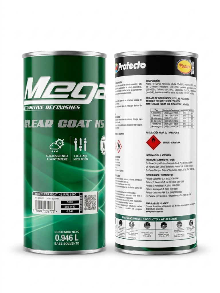 MEGA Clear Coat HS RFU 5500 – Barniz 2K Automotriz