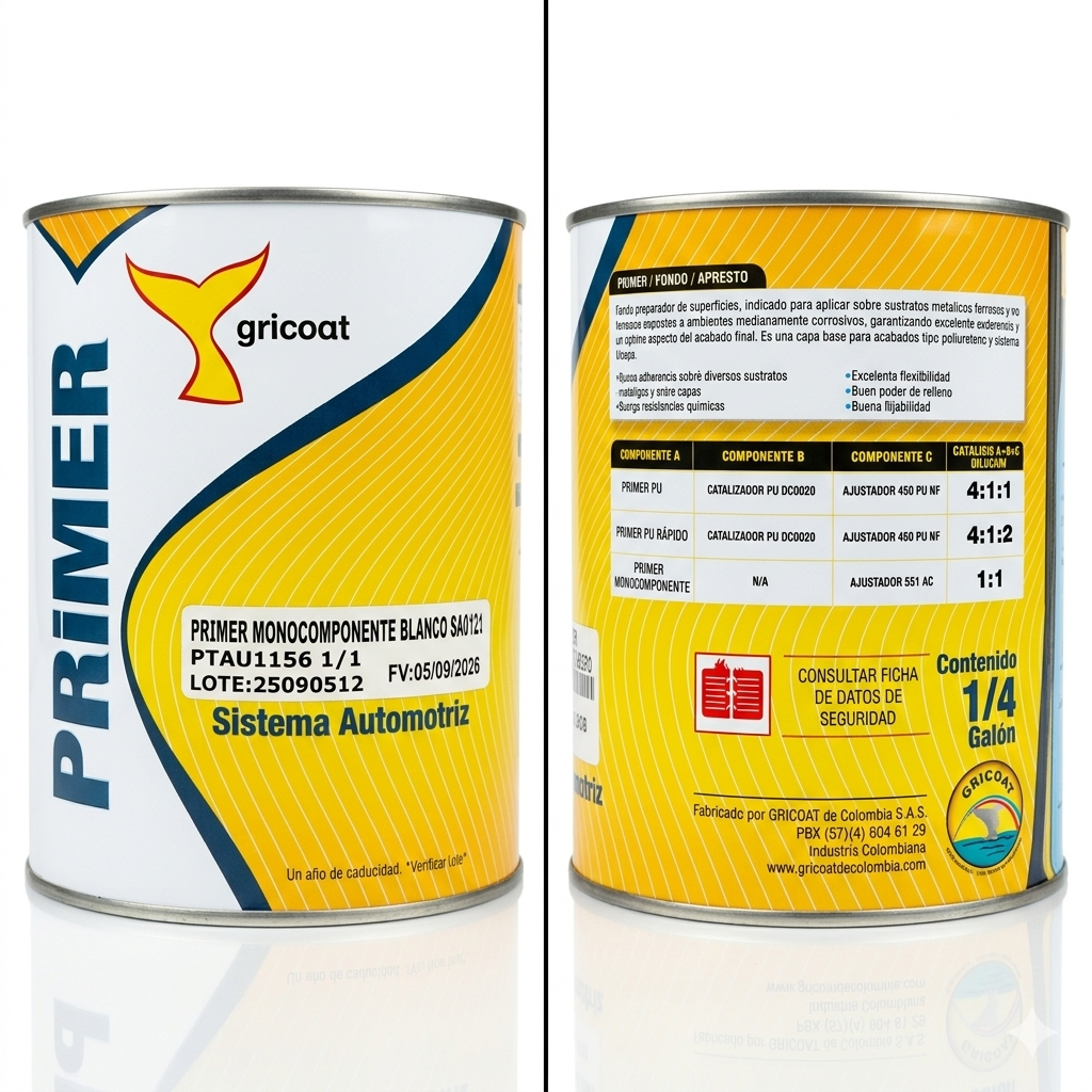 Gricoat Primer Monocomponente 1/4 Galón