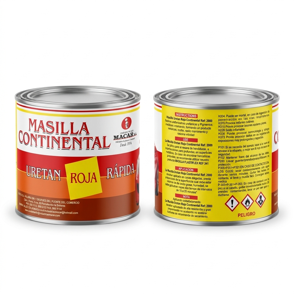 Masilla Continental Uretán Roja Ref. 2000