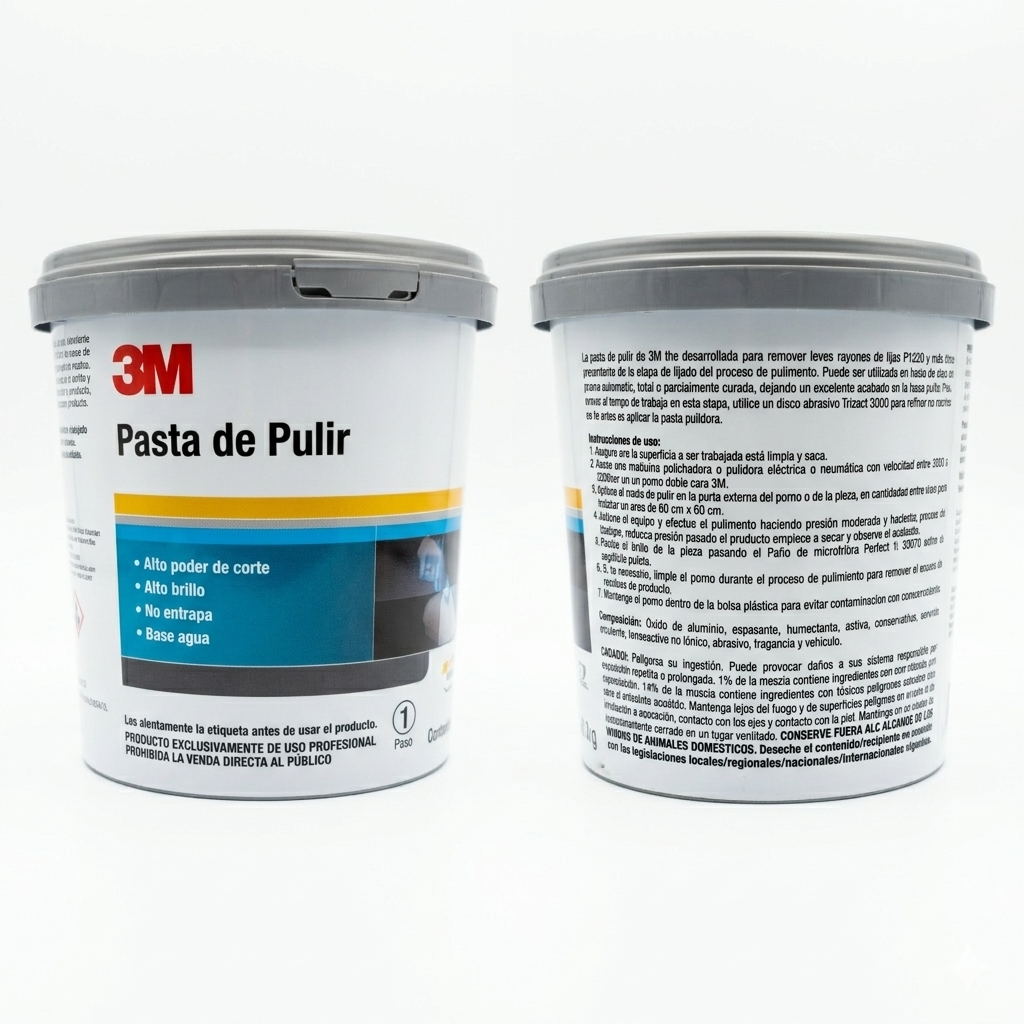 3M Pasta de Pulir 3M (Paso 1) Base Agua – Compuesto Pulidor Abrasivo